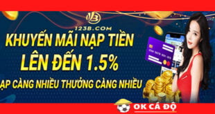123B.com thuong phuc loi nap tien len den 1.5